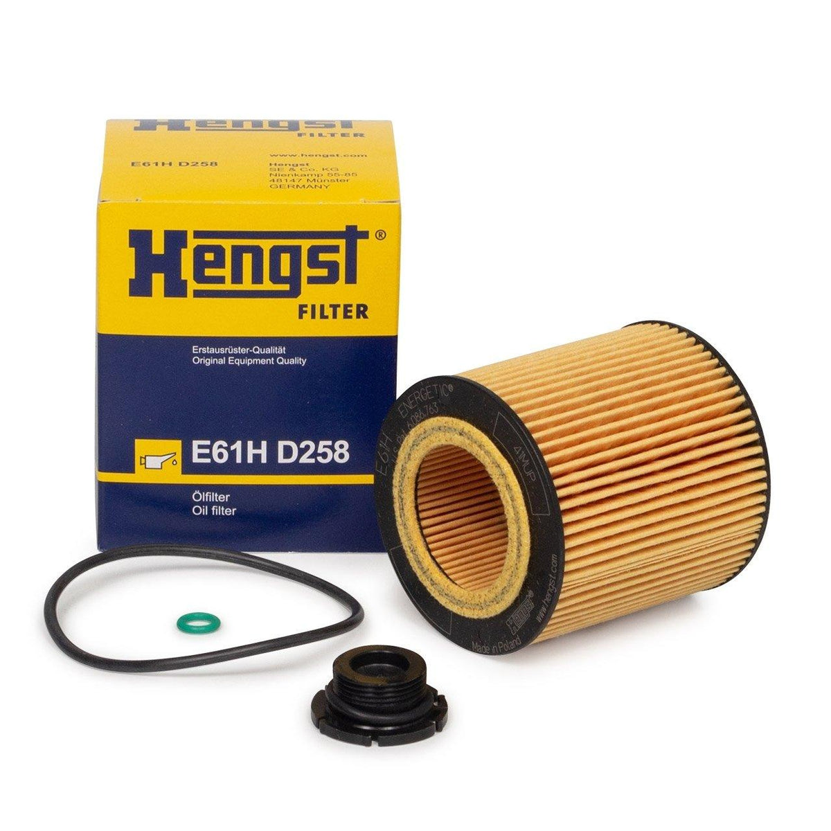 Hengst E61HD258 Bmw F10 Body 520i Oil Filter N20 F07 F10 F11 F18 — Oil Filters