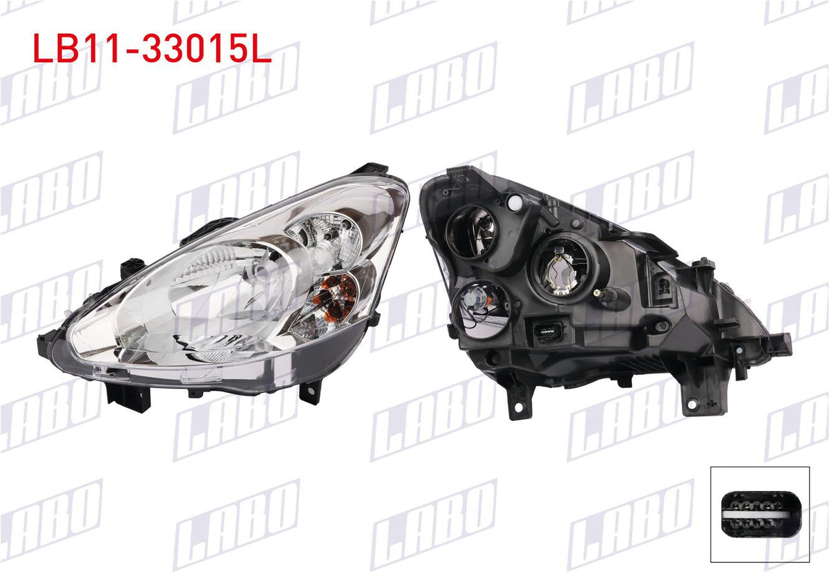 LABO LB11-33015L Headlight Left Peugeot Partner 2015-2018 — Headlights