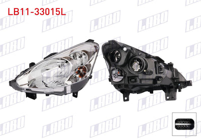 LABO LB11-33015L Headlight Left Peugeot Partner 2015-2018 — Headlights