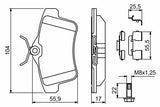 BOSCH 0986494640 Rear Brake Pad Set - 10-Pt. Design for 3008/5008 RCZ — Brake Pads