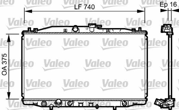 VALEO Motor Coolant Radiator – Compatible with Honda Accord VIII 03-08 — Radiators & Fans