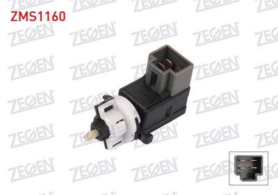 Zegen ZMS1160 Brake Light Switch 4 Pin Hyundai Elantra 2011-2015 /i30 2011-2017 /I40 2011-/Santa Fe 2012-/Kia Ceed 2012-/Picanto 2011-/Rio III 2011-2014 /Sorento II 2009-2015