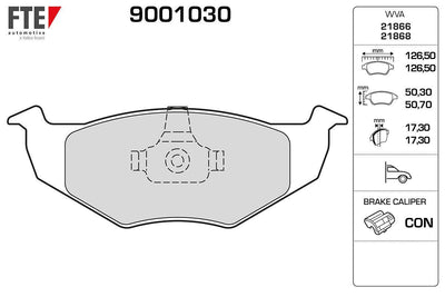 Fte 9001030 Brake Pad Polo 94 > Front — Brake Pads
