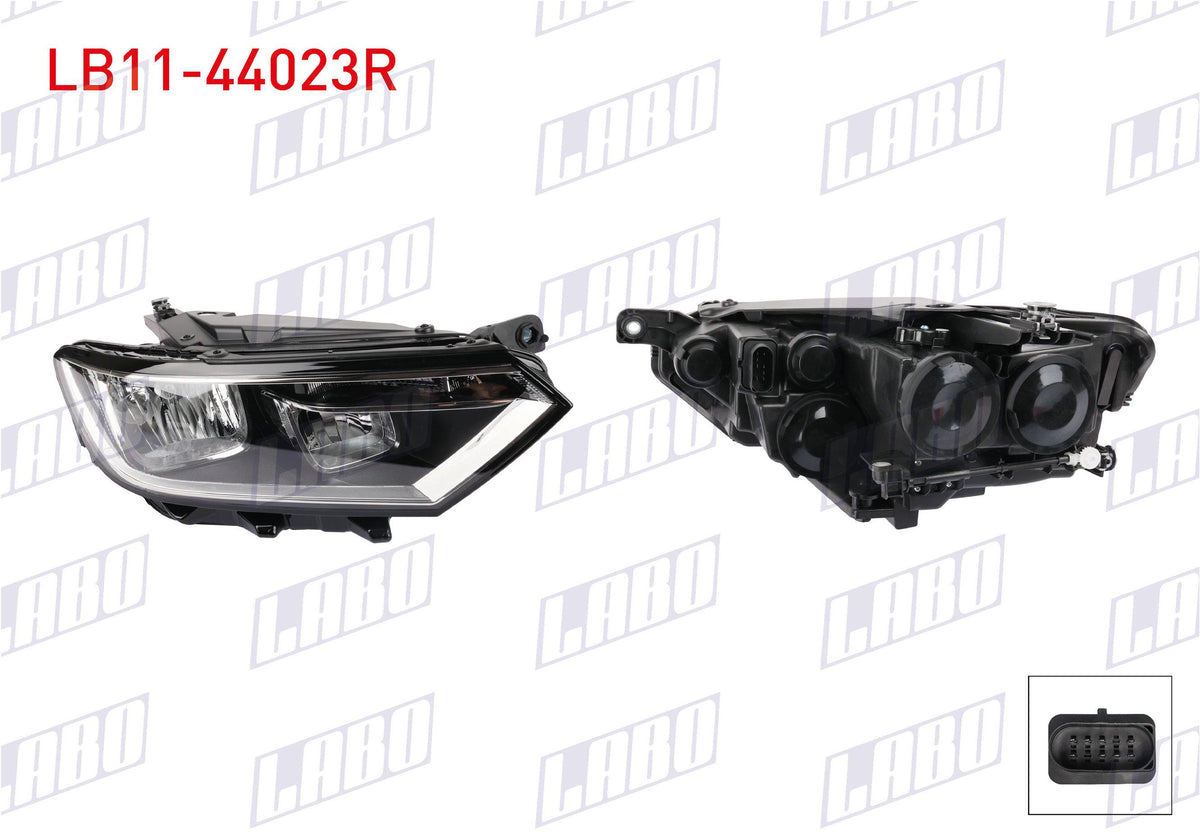 LABO LB11-44023R Headlight Right Halojen Volkswagen Passat B8 (3G2, Cb2 and 2 more models — Headlights
