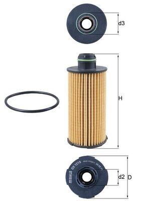 Mahle OX1219D Oil Filter Alfa Romeo Giulia Stelvio 2.2 D 15- — Oil Filters