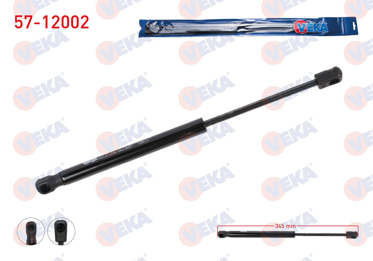 Veka 57-12002 Motor Hood Gas Strut 345mm / 410N Jeep Grand Cherokee 2010-| Set of 2