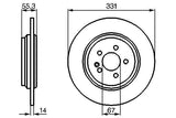 BOSCH 0986478995 Brake Discs - 2 Pack for Mercedes ML-Class W163 — Brake Rotors & Drums