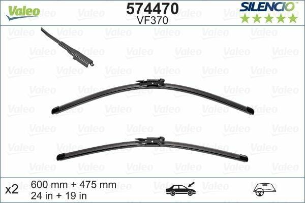 VALEO Wiper Blade Set 60 + 47.5Cm for E90-E91-F30-F31-F34-F80-F81 — Wipers