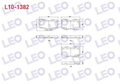 LEO L10-1382 Brake Pad Front Toyota HI-Lux Pick Up (_N_) 2.4 D 1983-2005 / HI-Lux Pick Up (_N_) 2.5 D 1983-2005 — Brake Pads