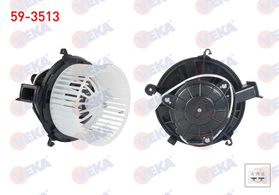 Veka 59-3513 Heater Motor Opel Astra J 2009-2016 / Zafira C 2014-/ Cascada 2013 — Heater & Blower