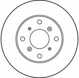 TRW DF3109 Disc Brake - Ventilated Front Brake Disc for Honda Prelude and Accord — Brake Rotors & Drums