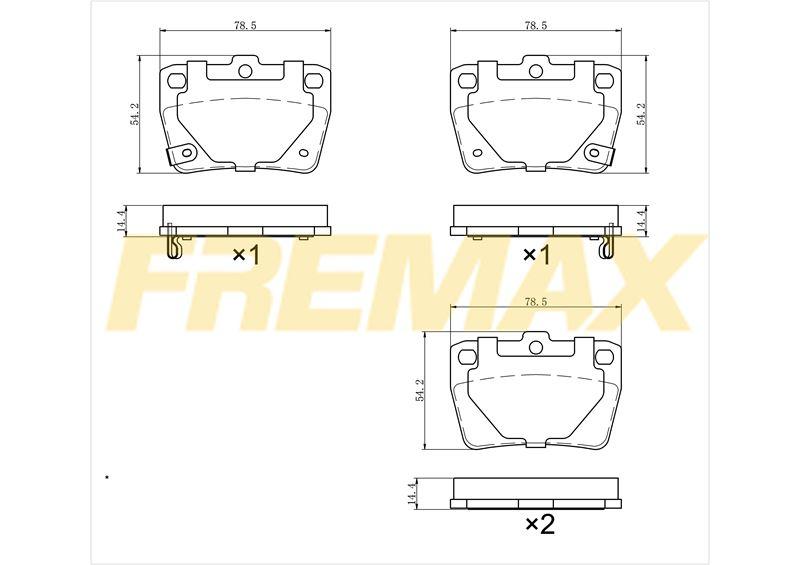 Fremax FBP-1260 Rear Brake Pad (Corbon Formula) Toyota Rav4 2001-2005 — Brake Pads