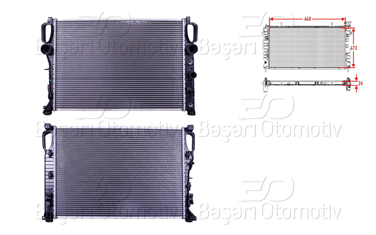 Wisco 3113058-00 Su Radiator Brazing Mt-At 640X473x26 Mercedes-Benz E240. E320 M112 E200. E220 2.2Cdi 02 > — Radiators & Fans
