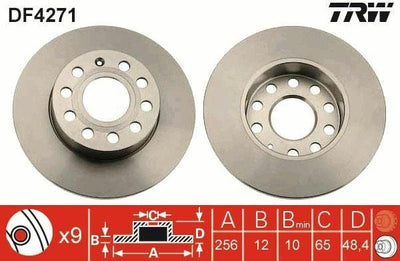TRW DF4271 Disc Brake Assembly for 04-Golf, Jetta and 2 more models — Brake Rotors & Drums