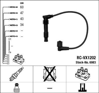 NGK 6983 Spark Plug Wire Astra F 2.0 16V 91-98 Vectra A 2.0 16V 88-95 C20xe — Coils & Plugs