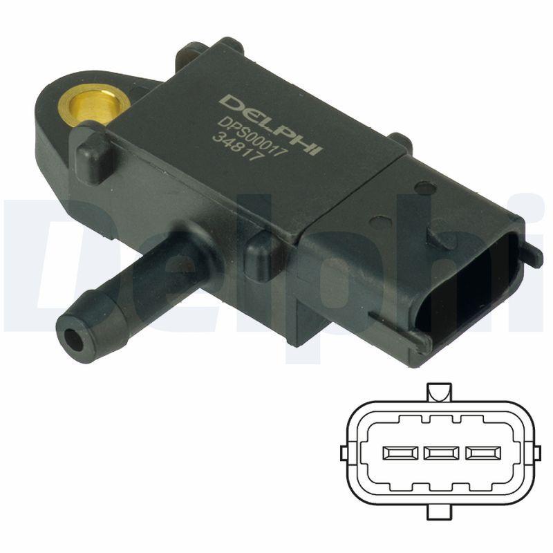Delphi DPS00017 Exhaust Gas Pressure Sensor Meriva A Astra H Corsa C Astra J Meriva B Corsa D Mo — Vehicle Sensors & Switches