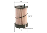 BOSCH Fuel Filter F026402217 - Compatible with Golf 6, Caddy, Jetta — Fuel Delivery