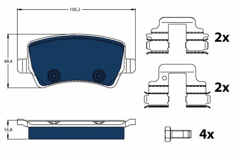 TRW GDB1685BTE Rear Brake Pad S-Max 09-06-Galaxy III 06-/ S60 10-S80 06-V60 V70 06-Xc60 08-Xc70 06-/ R — Brake Pads