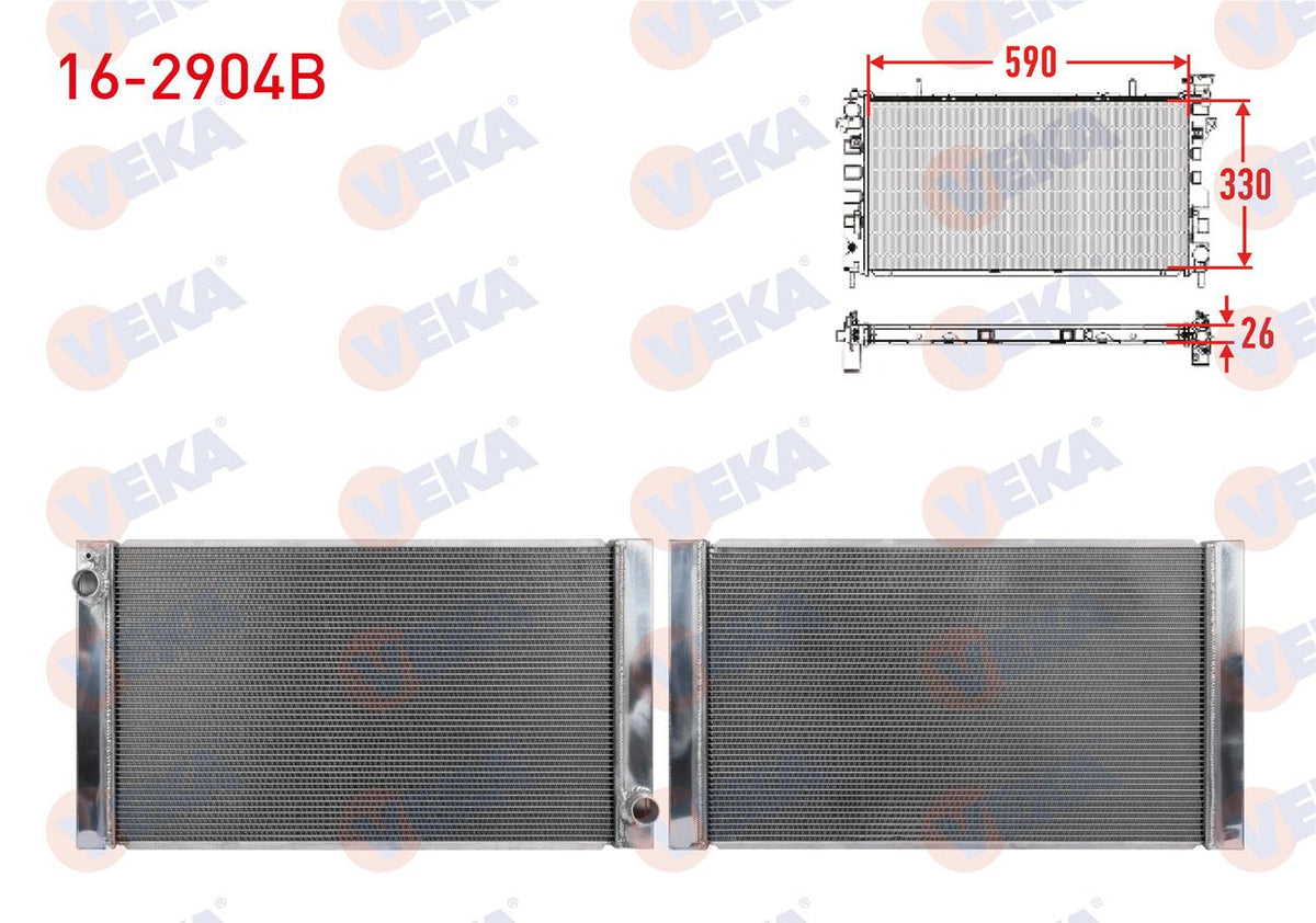 Veka 16-2904B Su Radiator Brazing Mini (R55, R56 and 8 more models — Radiators & Fans