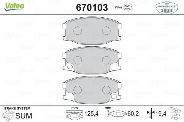 VALEO Front Brake Pad - Fit for Mitsubishi Canter FE55, FE60, FE75 — Brake Pads