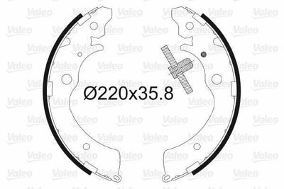 VALEO 562591 Brake Shoe - Fits Civic 01-05, Accord 90-97 and 2 more models — Brake Cables & Hardware