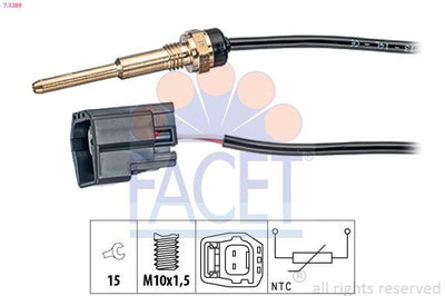 Facet 7.3289 Cylinder Cover Temperature Sensor Transit V184 2.0 TDCi Jumper 2.2 HDi Ducato 2 — Temperature Sensors & Switches