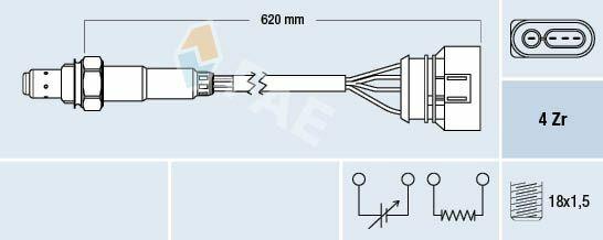 lambda-sensor-95-golf-polo-ibiza, fae-lambda-sensor-77131-620mm FAE Lambda Sensor 77131 - Fits Golf III, Polo, Ibiza 1.4-16 | 620mm FAE Lambda Sensor for Golf, Polo & Ibiza - 620mm lambda-sensor, fae, car-parts, automotive, golf, polo, ibiza, sensors, car-owners, mechanics