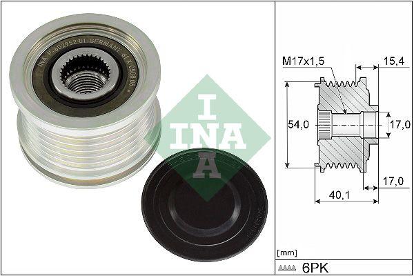 INA 535031710 Alternator Pulley 13-208-308-508-2008-5008-Expert-Scudo-Jumpy — Starting & Charging