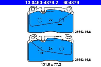 ATE 13.0460-4879.2 Brake Pad Front A6 11 > A7 10 > Q5 08 > Macan 14 > — Brake Pads