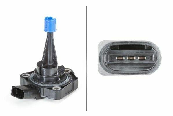 hella-motor-oil-level-sensor-view-1, hella-motor-oil-level-sensor-view-2 HELLA Motor Oil Level Sensor - Compatible with 2013 Golf VII, Polo, A3 1.2 TSI | 3-Pole Socket HELLA Motor Oil Level Sensor hella, motor-oil-level-sensor, engine-maintenance, vehicle-sensors, audi-sensors, vw-sensors, oil-level, automotive-parts, 3-pole-socket, ai-generated