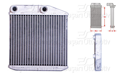 Wisco 2143100-00 Heater Core Brazing 160X185 mm Opel Corsa D Adam 1.2 1.3 1.4 1.7 2007 > — Heater & Blower