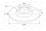 VALEO 186487 Rear Brake Disc for Almera II (N16) — Brake Rotors & Drums