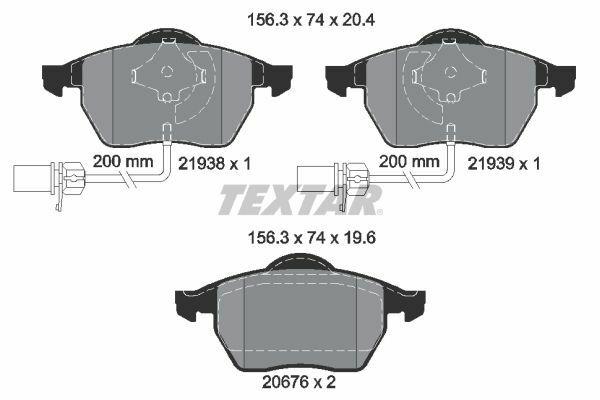 TEXTAR Brake Pads - VW Passat A4 A6 1.8T