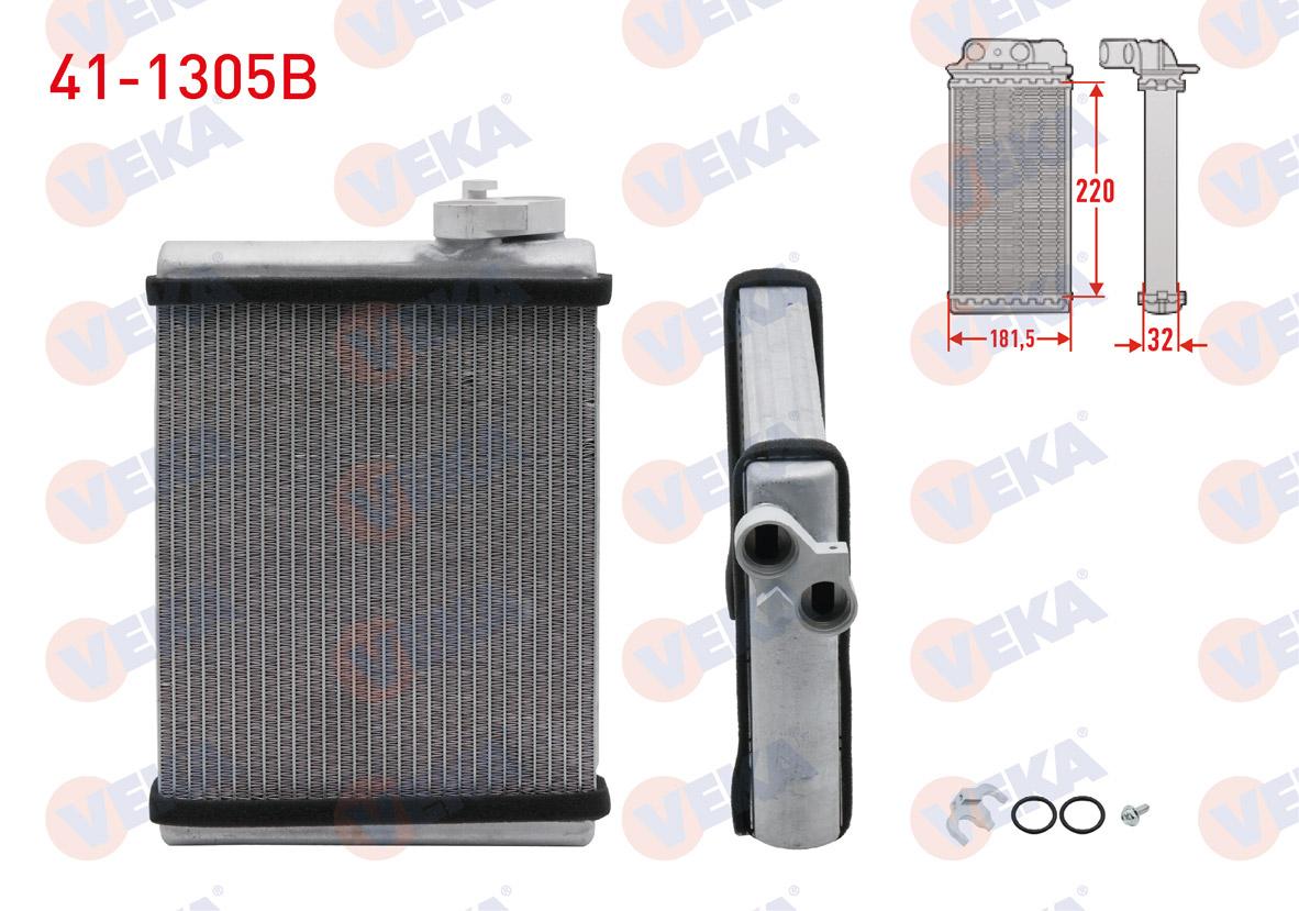 Veka 41-1305B Heater Core Brazing Audi A4 2008-2016 / A5 2008-2017 / Q5 2009-2017 / 1.8 TFSI, 2.0 TFSI — Heater & Blower