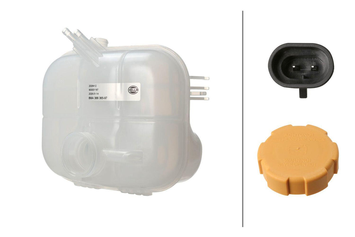 Hella 8MA366365-971 Radiator Expansion Water Tank (Cover Ve Sensor Dahıl) Astra H Gtc — Radiators & Fans