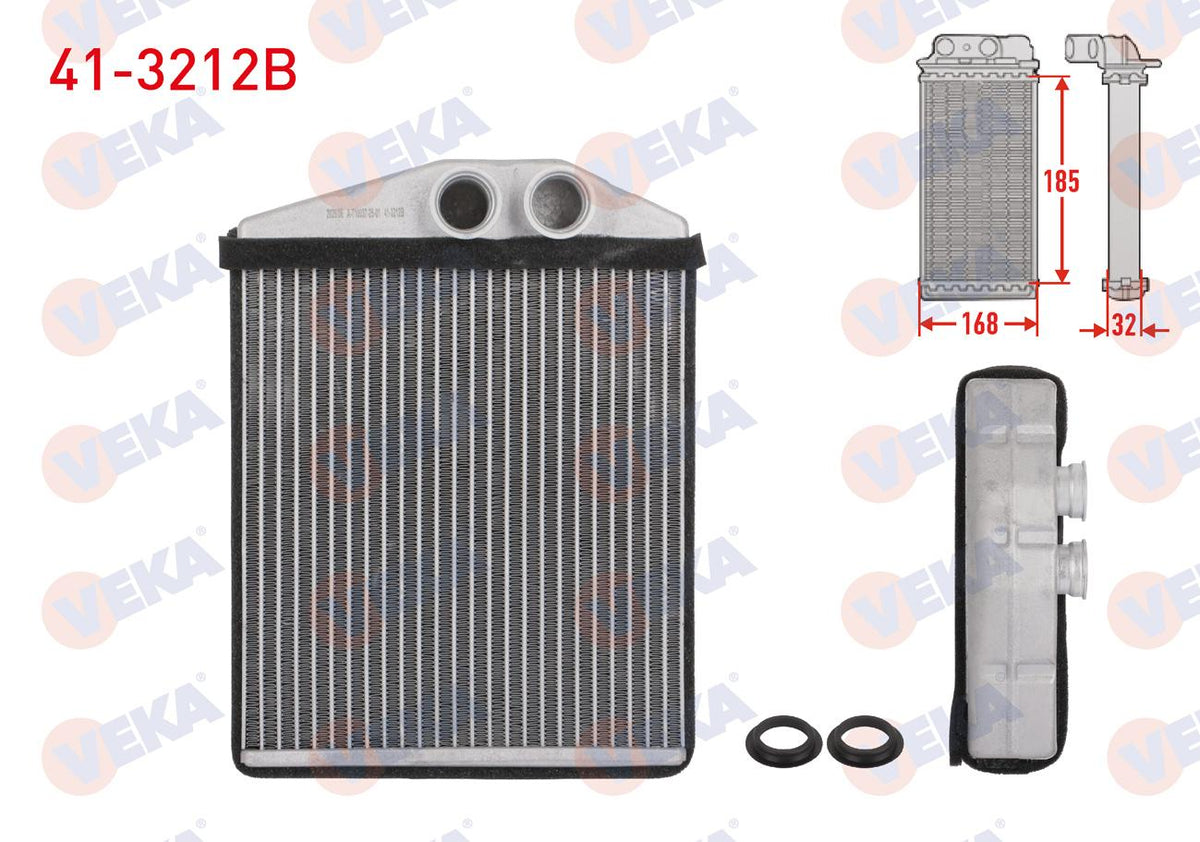 Veka 41-3212B Heater Core Brazing with Accessories Opel Vectra C 1.6 16V 2002-2008