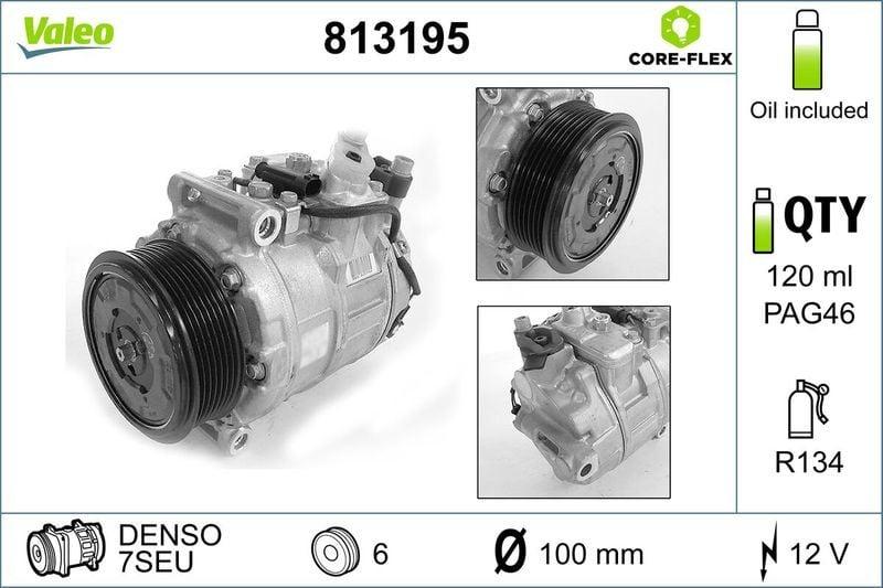 VALEO 813195 Compressor for Mercedes - Climate Control System — Heater & Blower