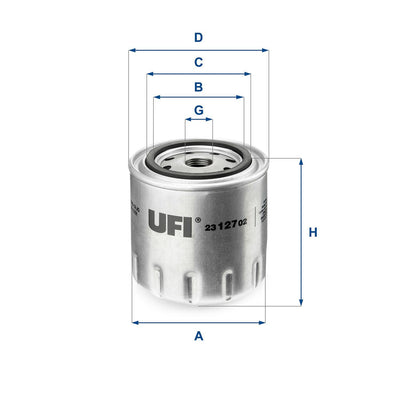 Ufi 23.127.02 Oil Filter Ford / Bm 70 — Oil Filters