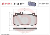 BREMBO P50087 — Brake Pads