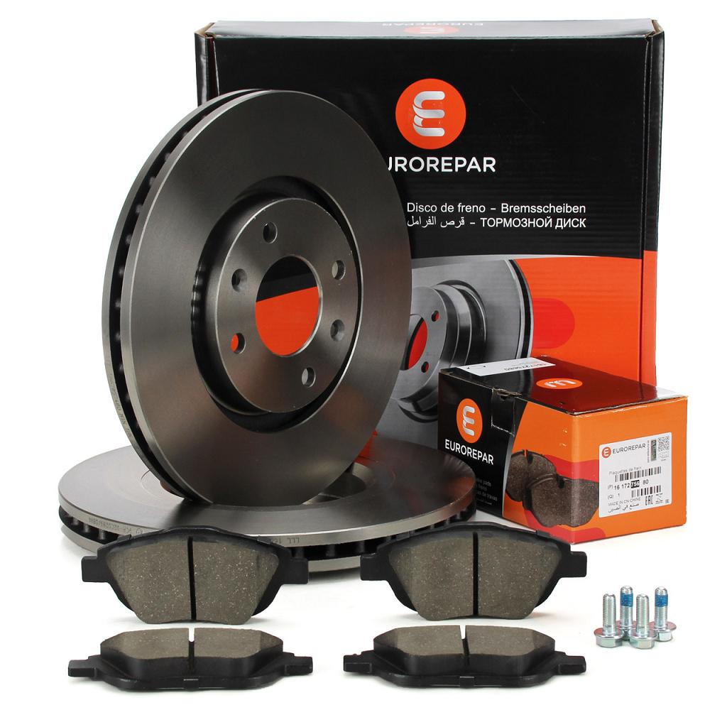 Eurorepar Peugeot Partner Front Brake Disc & Pad Set — Brake Pads