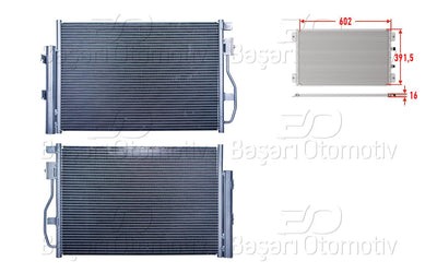 Wisco 2143045-00 A/C Condenser 602X391,5X16 Opel Mokka 1.6 Gasoline 11 > — Condensers & Evaporators