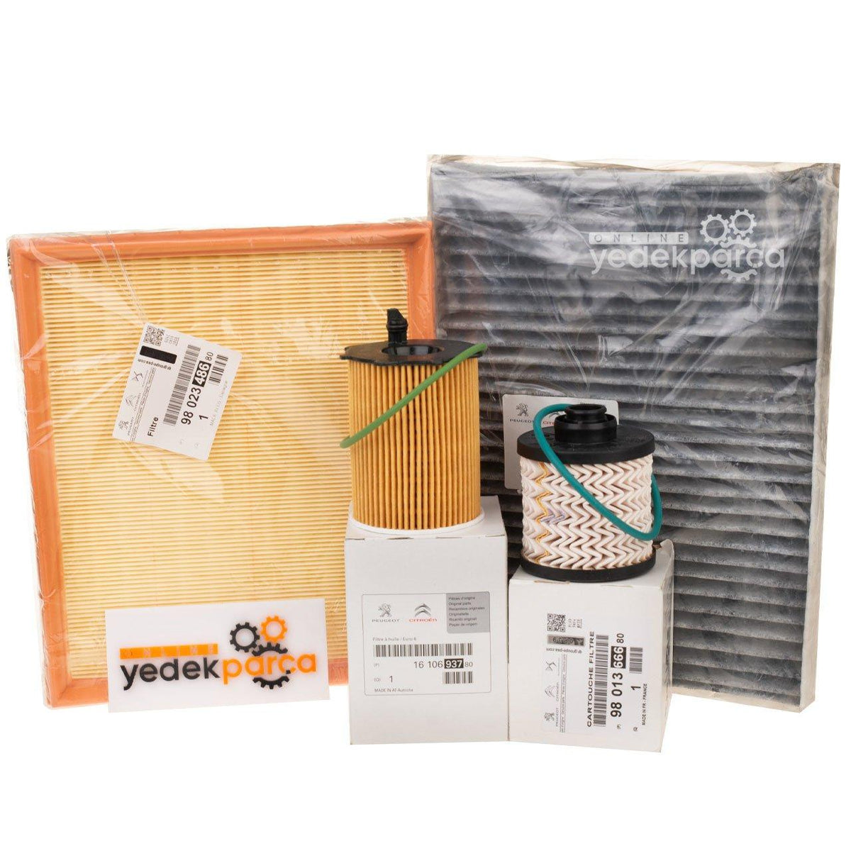Peugeot 508 1.6 BlueHDi Periodic Oil Service Filter Set with Carbon Pollen Genu — Auto Parts Hall, Maintenance & Service Kits