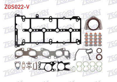 Zegen ZGS022-V Motor Set Gasket Ara Crankshaft with Seal (Skc None) Fiat Linea-Doblo-Egea 1.6 Mtj (Viton — Pistons & Rotating