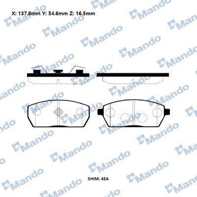 mando rmpz06 front brake pad for suzuki grand vitara, mando front brake pad dimensions, mando brake pad technical specifications Mando RMPZ06 Front Brake Pad for Suzuki Grand Vitara 2.0 / 1.9 DDIS Mando RMPZ06 Front Brake Pad - Suzuki Grand Vitara mando, front-brake-pad, suzuki-grand-vitara, brake-parts, car-parts, vehicle-maintenance, mechanics, automotive, ai-generated, braking-systems