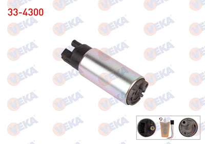 Veka 33-4300 Fuel Pump Thin Connector with Strainer Kablolu 3.3 Bar Toyota Corolla 1.3i-1.4i-1.6i 97-02 / Hyu — Fuel Delivery