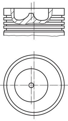 Mahle 0159210 Piston + Piston Ring Std 93.67 mm (- 0.20 mm Short) Ford Transit T12-T15 Turbo 100Ps 2.5 T — Pistons & Rotating