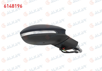 Alkar 6148196 Outer Rear View Mirror Right Electric Heated Primed Automatic Folding with Turn Sig — Tail, Signal & Reflectors