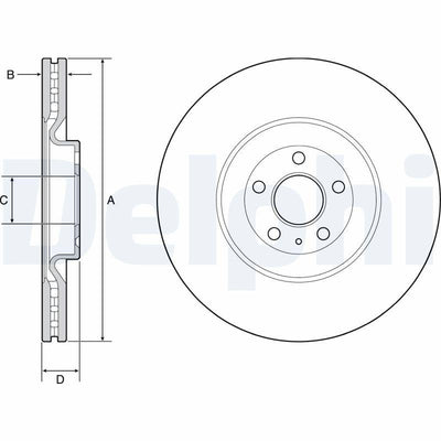 Delphi BG9233C Volvo 2016 Model onwards XC60-XC90 Series Front Brake Disc Set 19 Rim