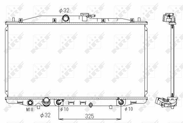 nrf-motor-water-radiator-honda-accord-front, nrf-motor-water-radiator-honda-accord-side, nrf-motor-water-radiator-honda-accord-tech-specs NRF Motor Water Radiator - Honda Accord VIII 2003-2008 | Automatic NRF Motor Water Radiator for Honda Accord VIII 03-08 nrf, motor-water-radiator, honda-accord, car-parts, automotive-cooling, engine-cooling, aluminum, replacement-parts, vehicle-maintenance, ai-generated