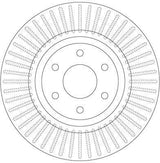 TRW DF6425 Disc - Brake Disc for 2006 Navara Pathfinder 2.5 dCi — Brake Rotors & Drums